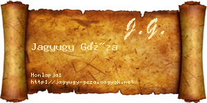 Jagyugy Géza névjegykártya